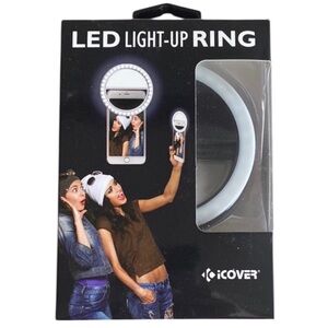 NIB iCover LED Light-Up Ring Selfie Light